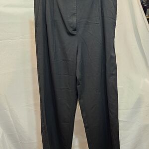 Bershka Black Wide-Leg Dress Pants With Front Pleats.  Sz 10
